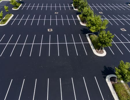 Cleaning parking lot in Orlando.